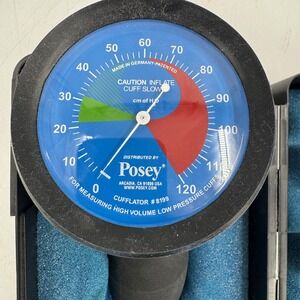 Posey Cufflator 8199 Endotracheal Tube Inflator Manometer with Tubing and Case
